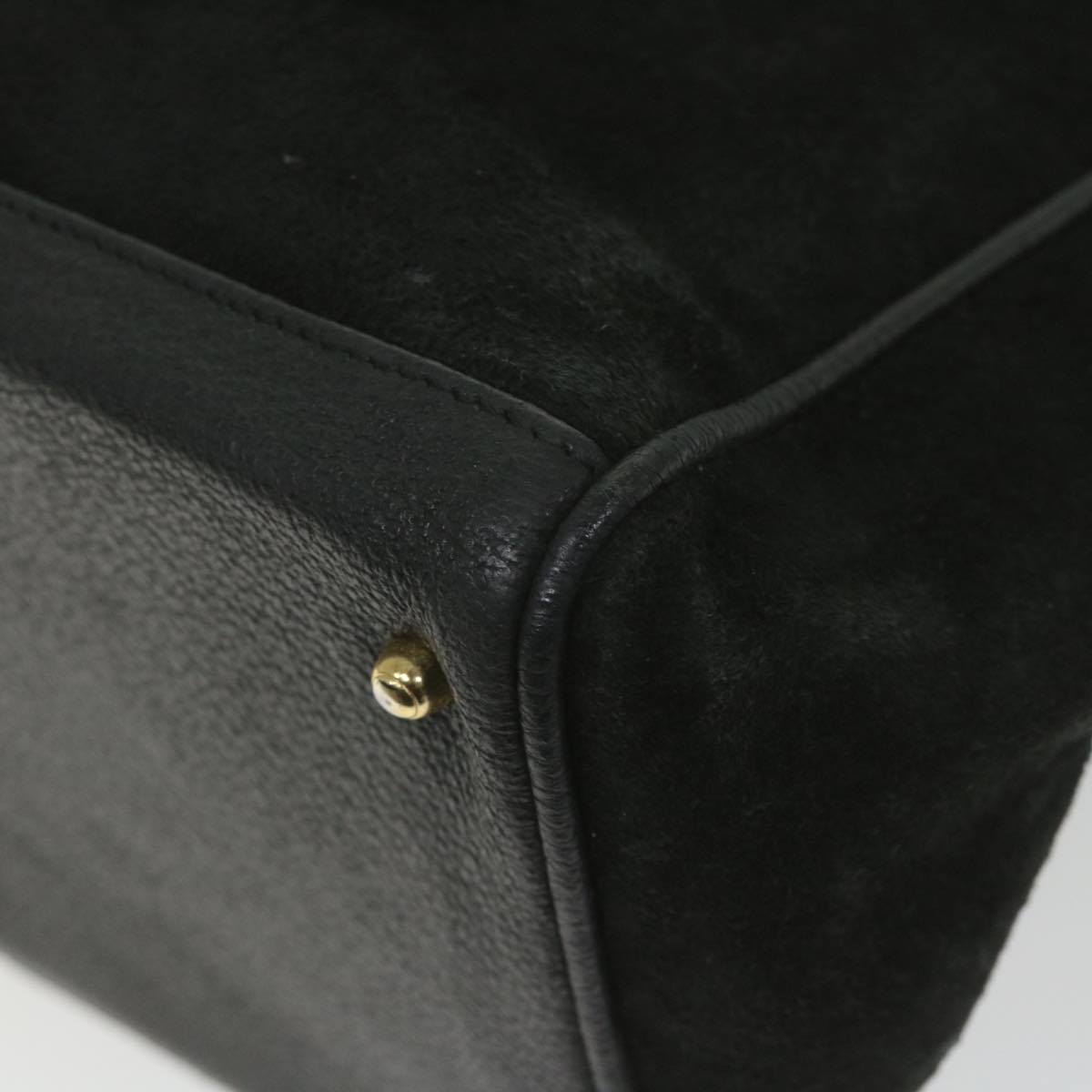 GUCCI Bamboo Hand Bag Suede Black 002 423 0022  ep1933