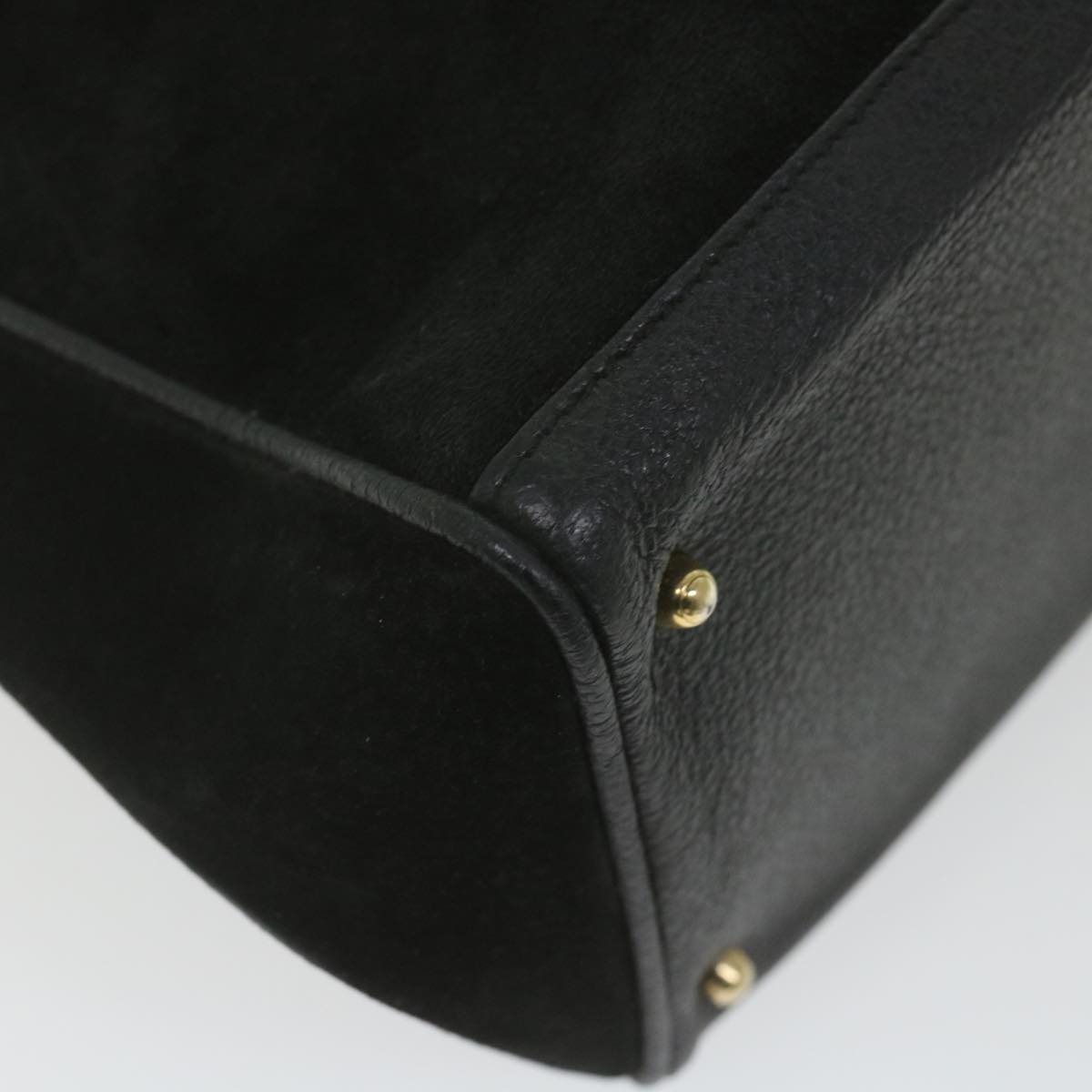 GUCCI Bamboo Hand Bag Suede Black 002 423 0022  ep1933