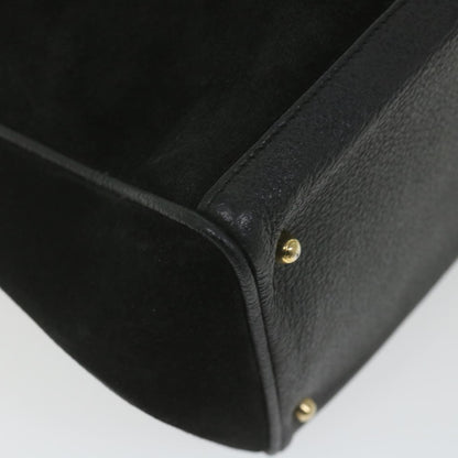 GUCCI Bamboo Hand Bag Suede Black 002 423 0022  ep1933