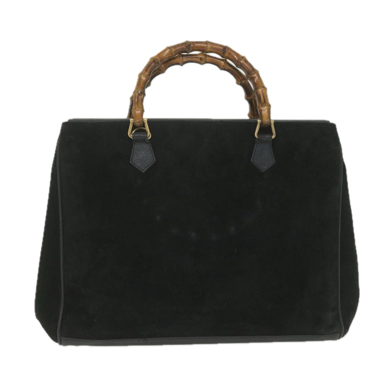 GUCCI Bamboo Hand Bag Suede Black 002 423 0022  ep1933