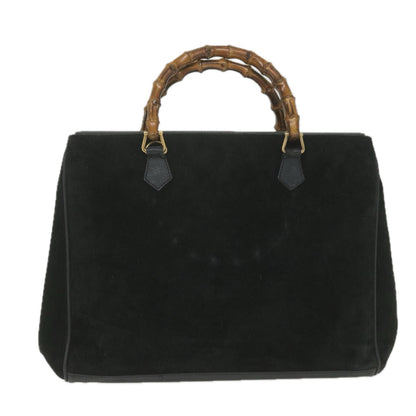 GUCCI Bamboo Hand Bag Suede Black 002 423 0022  ep1933