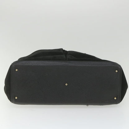 GUCCI Bamboo Hand Bag Suede Black 002 423 0022  ep1933