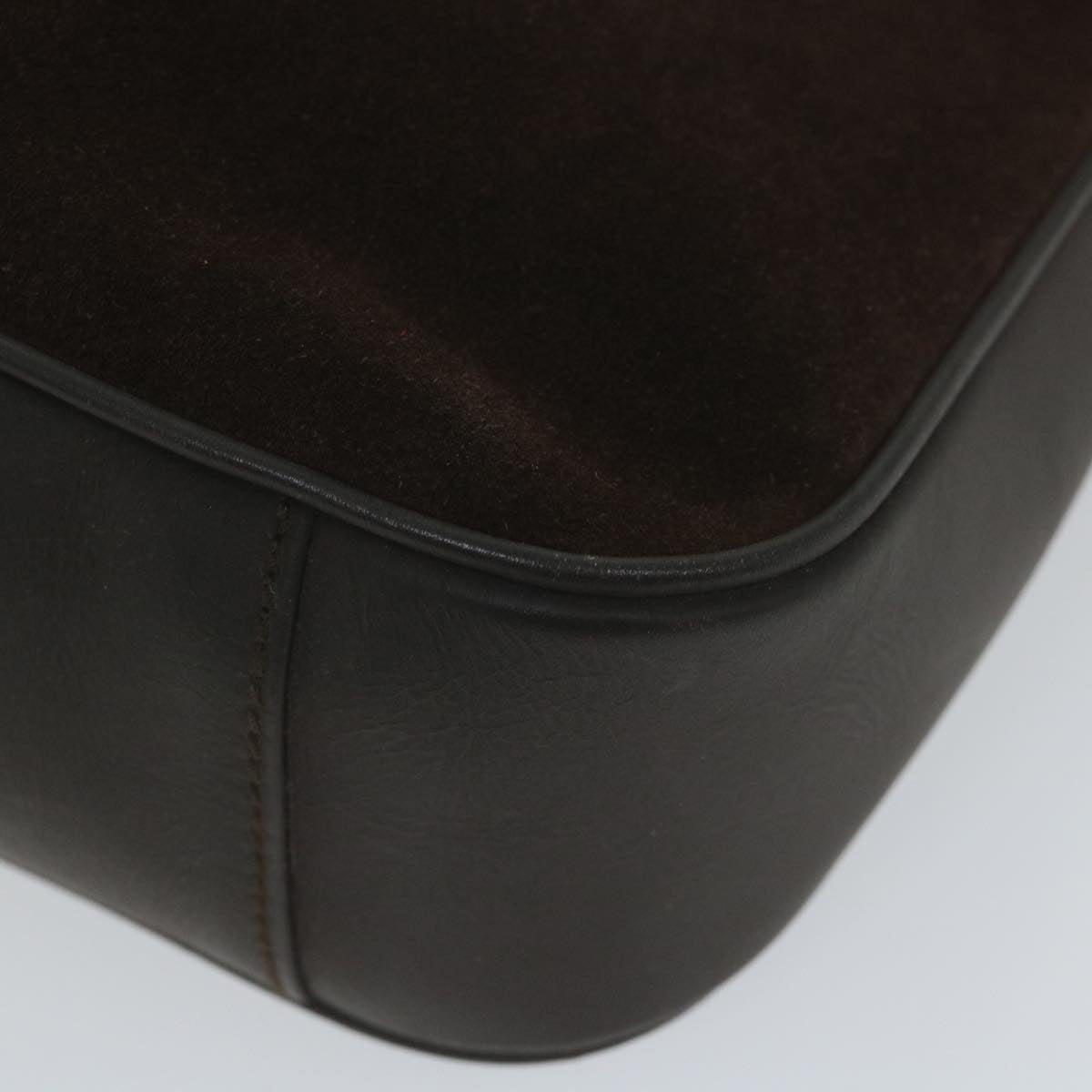 GUCCI Bamboo Shoulder Bag Suede 2way Brown 001 3754 1638  ep2097