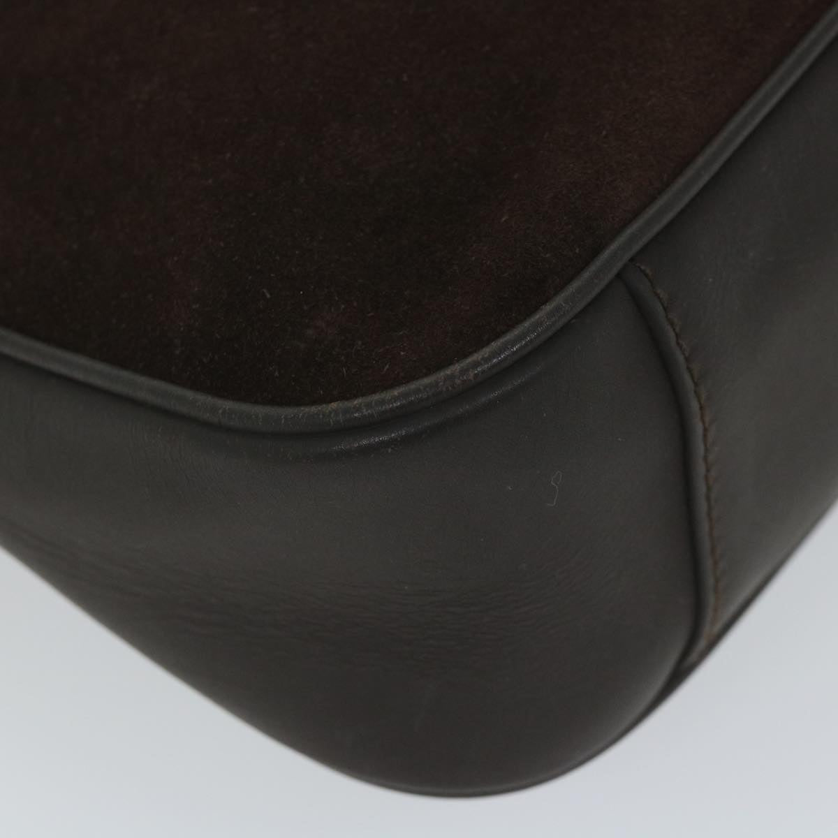 GUCCI Bamboo Shoulder Bag Suede 2way Brown 001 3754 1638  ep2097
