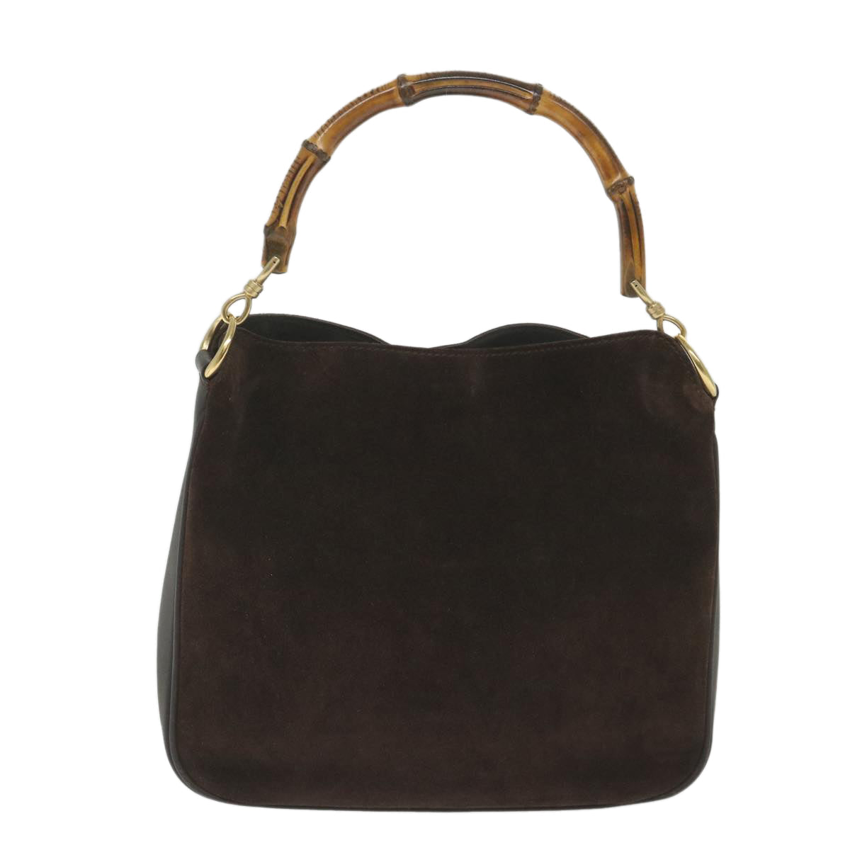 GUCCI Bamboo Shoulder Bag Suede 2way Brown 001 3754 1638  ep2097