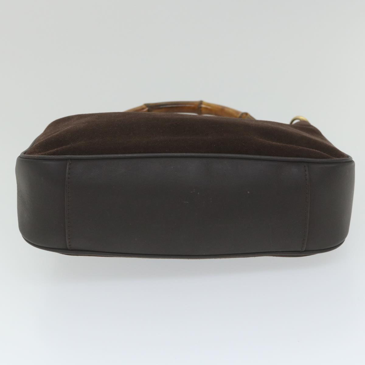 GUCCI Bamboo Shoulder Bag Suede 2way Brown 001 3754 1638  ep2097