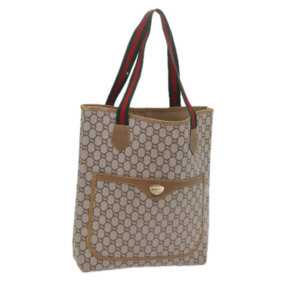 GUCCI GG Plus Supreme Web Sherry Line Tote Bag Beige Red Green  ep2191