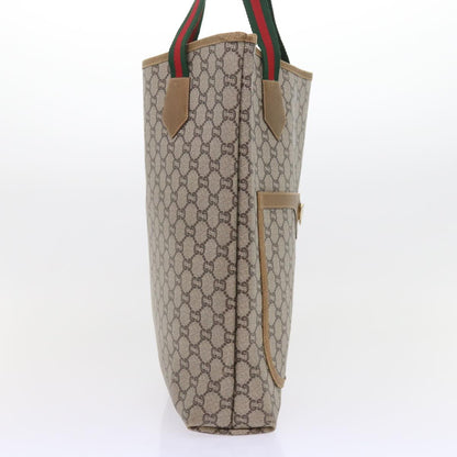 GUCCI GG Plus Supreme Web Sherry Line Tote Bag Beige Red Green  ep2191