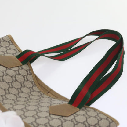 GUCCI GG Plus Supreme Web Sherry Line Tote Bag Beige Red Green  ep2191