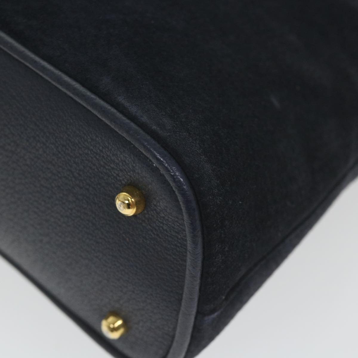 GUCCI Bamboo Hand Bag Suede 2way Navy 000 2058 0290 0  ep2263
