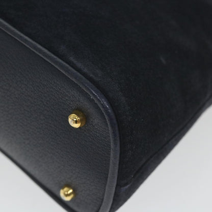 GUCCI Bamboo Hand Bag Suede 2way Navy 000 2058 0290 0  ep2263