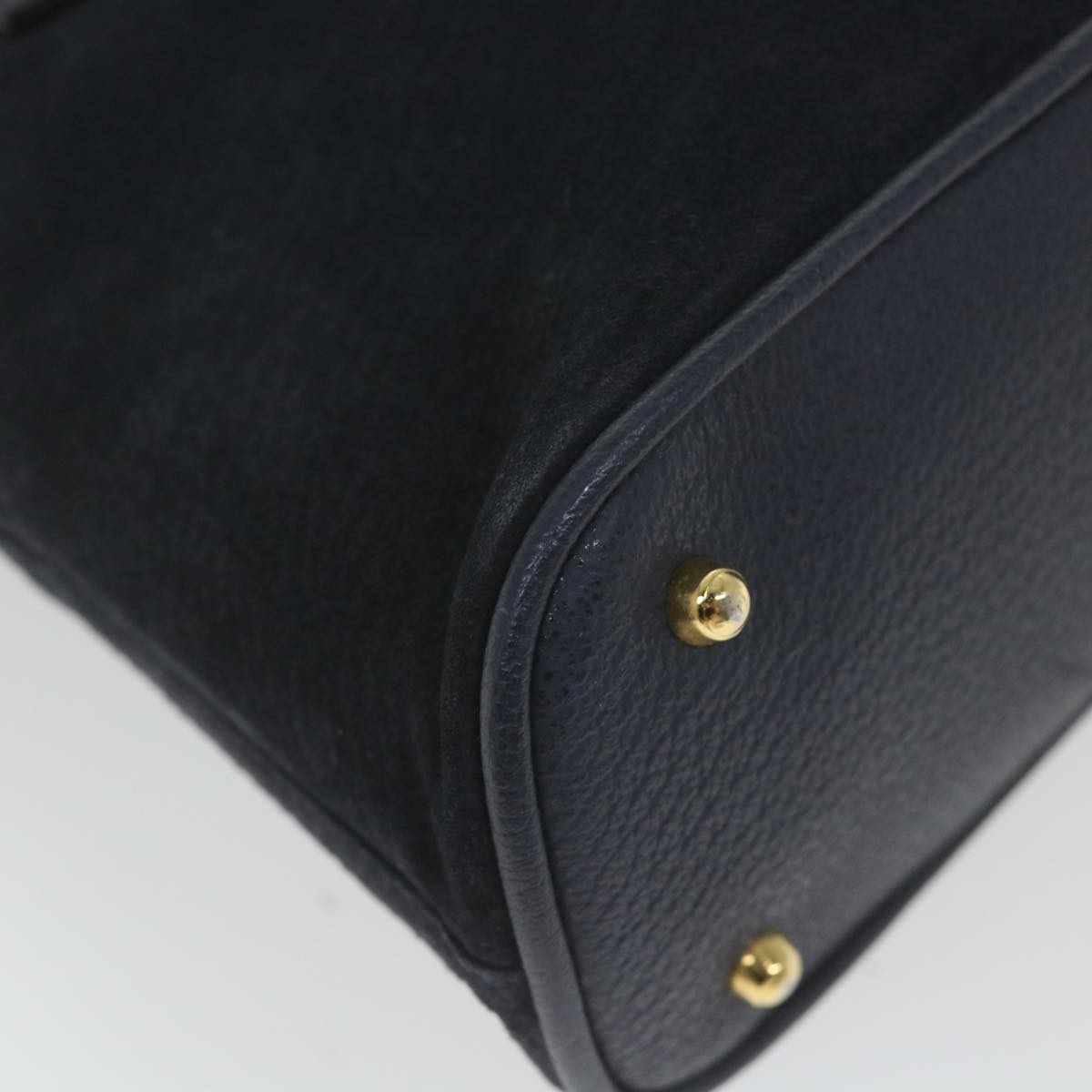 GUCCI Bamboo Hand Bag Suede 2way Navy 000 2058 0290 0  ep2263