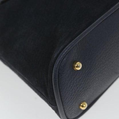 GUCCI Bamboo Hand Bag Suede 2way Navy 000 2058 0290 0  ep2263