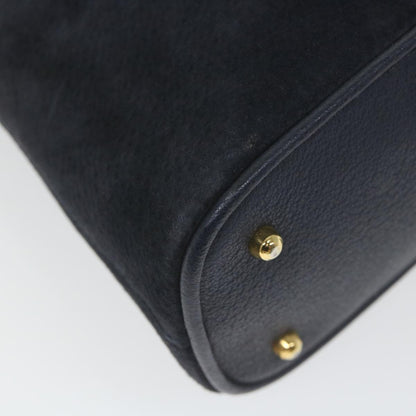 GUCCI Bamboo Hand Bag Suede 2way Navy 000 2058 0290 0  ep2263