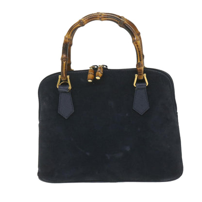GUCCI Bamboo Hand Bag Suede 2way Navy 000 2058 0290 0  ep2263