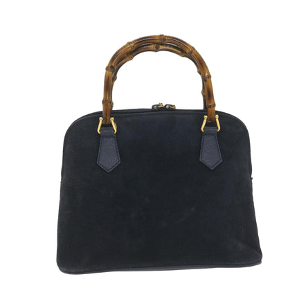 GUCCI Bamboo Hand Bag Suede 2way Navy 000 2058 0290 0  ep2263