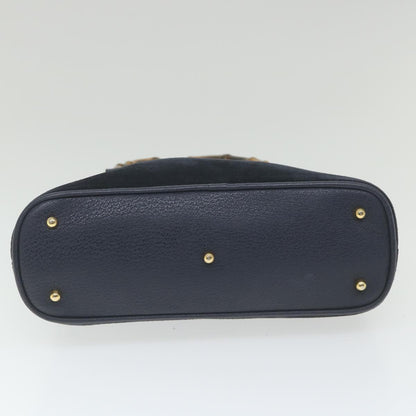 GUCCI Bamboo Hand Bag Suede 2way Navy 000 2058 0290 0  ep2263