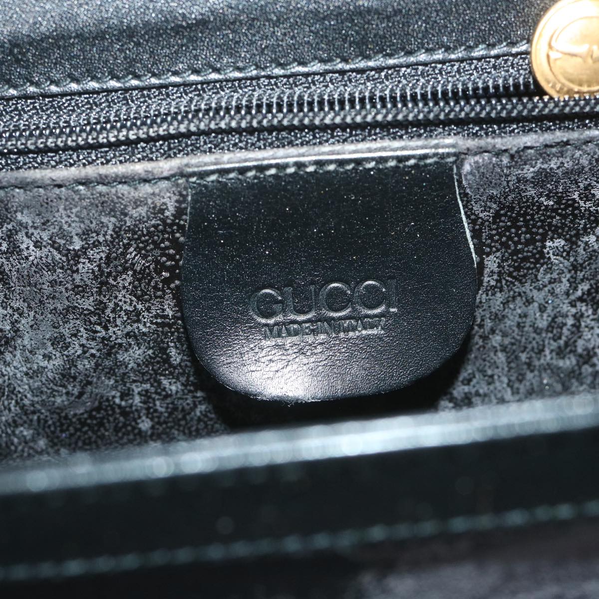 GUCCI Bamboo Hand Bag Leather Black 000 406  ep2265