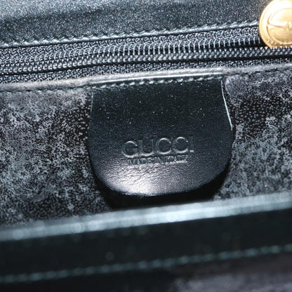 GUCCI Bamboo Hand Bag Leather Black 000 406  ep2265