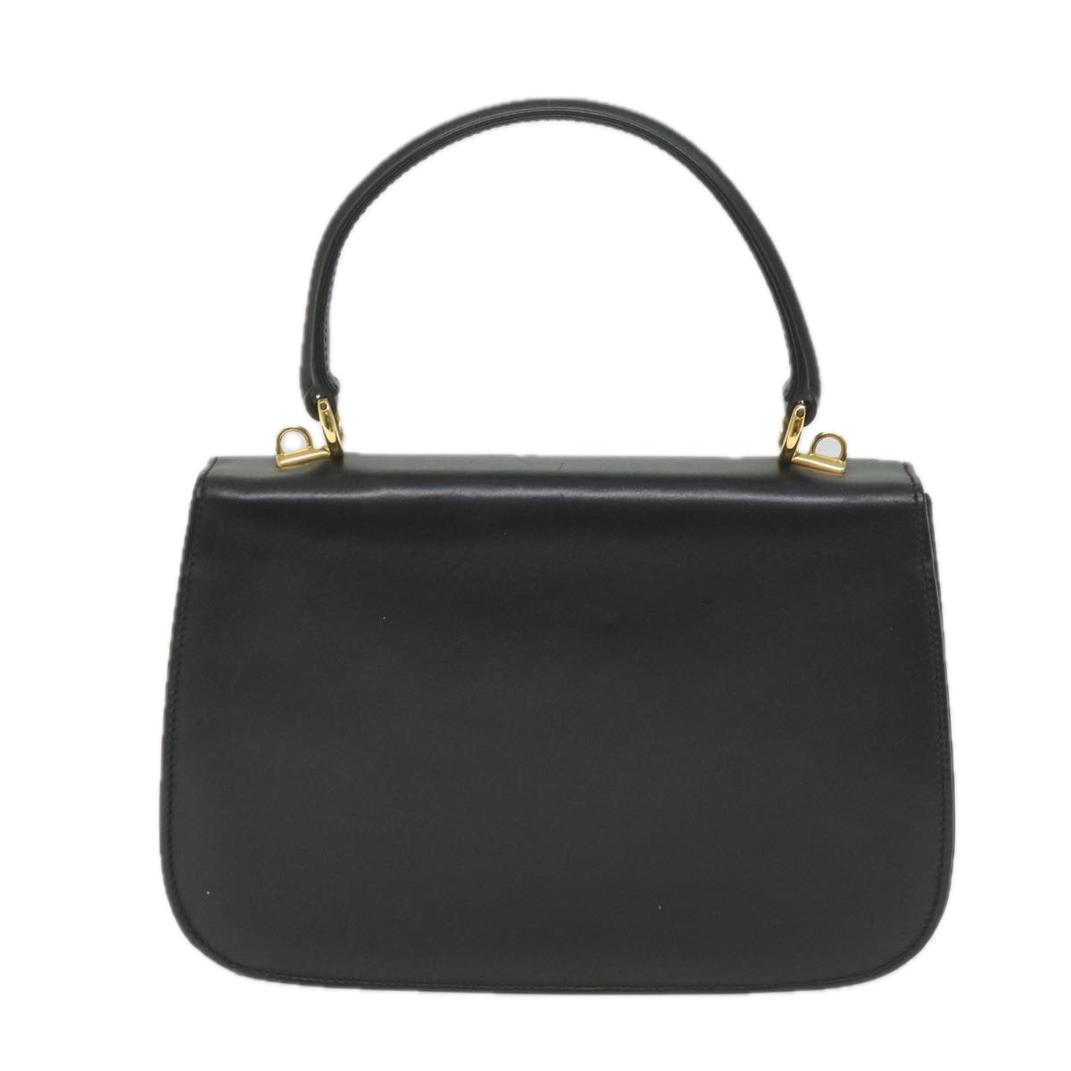 GUCCI Bamboo Hand Bag Leather Black 000 406  ep2265