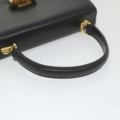 GUCCI Bamboo Hand Bag Leather Black 000 406  ep2265