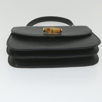 GUCCI Bamboo Hand Bag Leather Black 000 406  ep2265