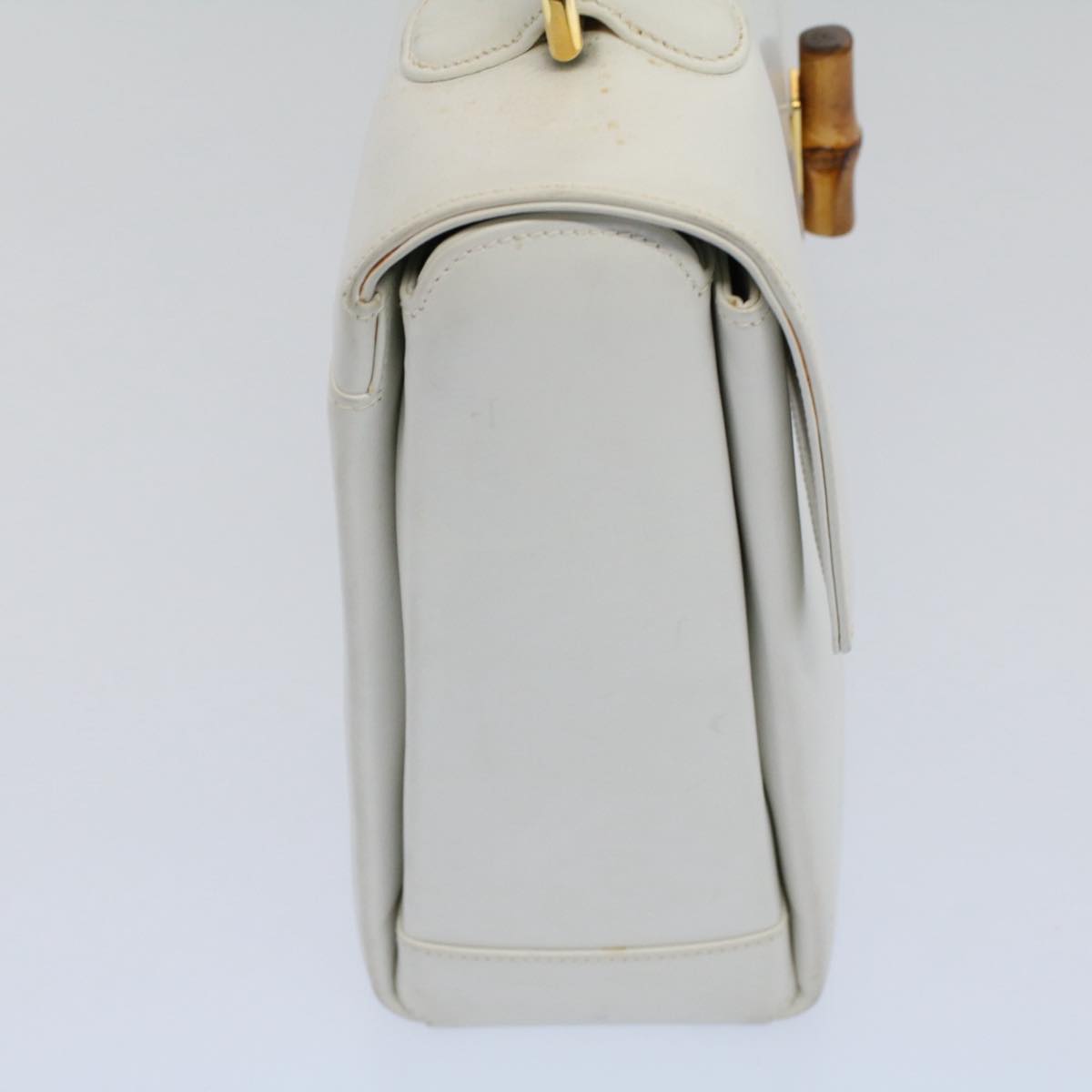 GUCCI Bamboo Hand Bag Leather White 26 000 0029  ep2281