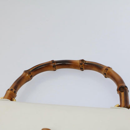 GUCCI Bamboo Hand Bag Leather White 26 000 0029  ep2281