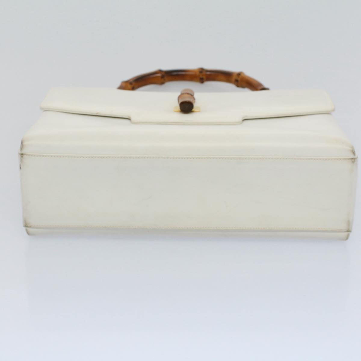 GUCCI Bamboo Hand Bag Leather White 26 000 0029  ep2281