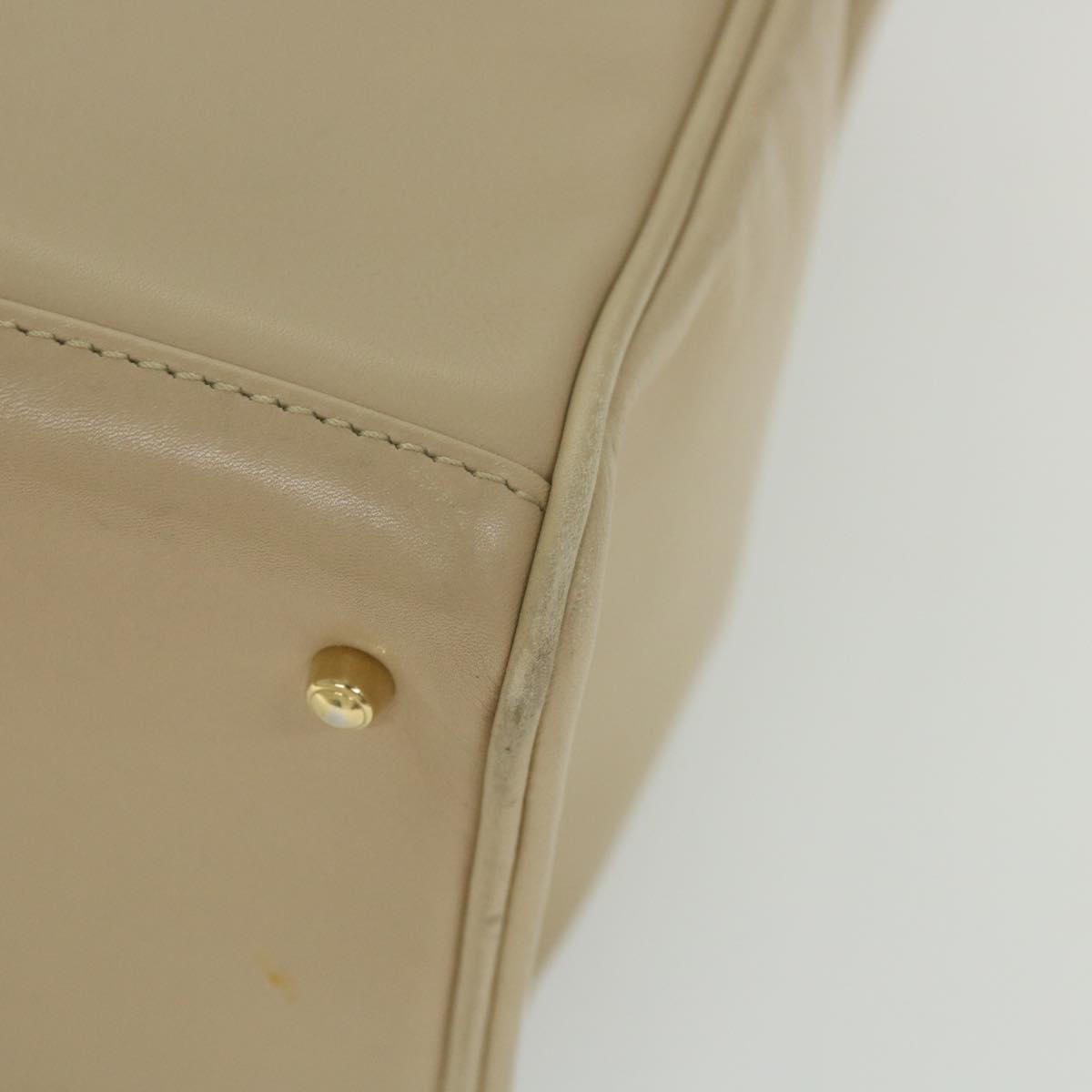 GUCCI Bamboo Hand Bag Leather 2way Beige 002 2855 0322 0  ep2294