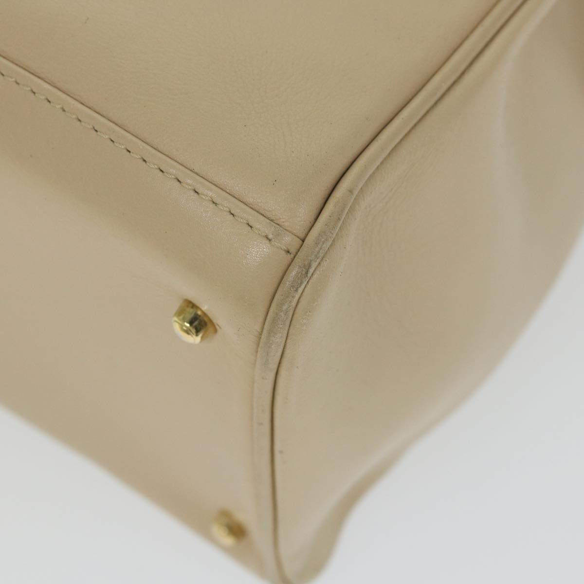 GUCCI Bamboo Hand Bag Leather 2way Beige 002 2855 0322 0  ep2294