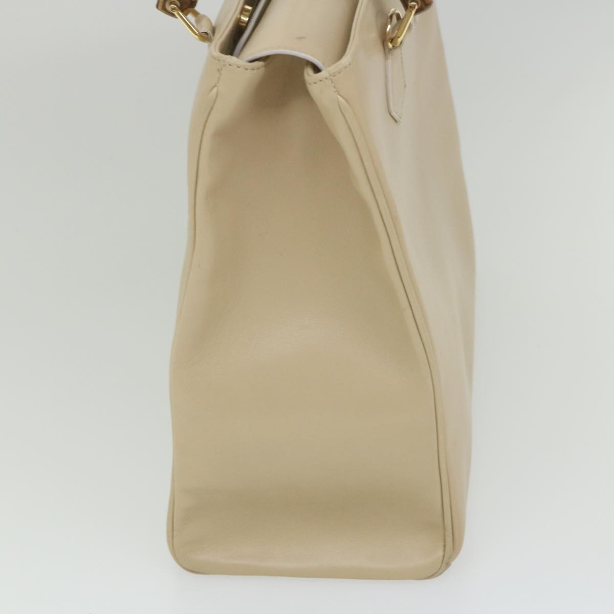 GUCCI Bamboo Hand Bag Leather 2way Beige 002 2855 0322 0  ep2294