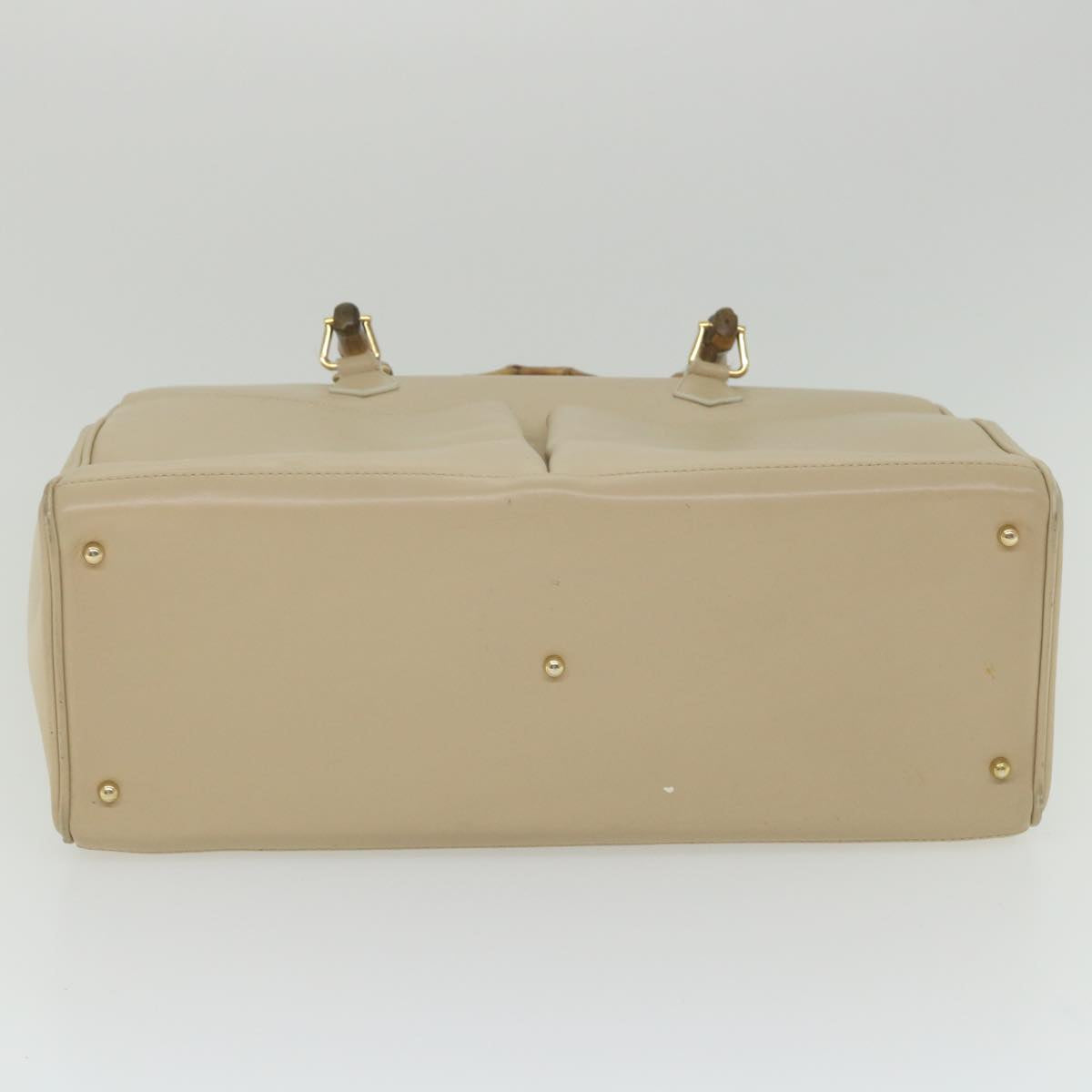 GUCCI Bamboo Hand Bag Leather 2way Beige 002 2855 0322 0  ep2294