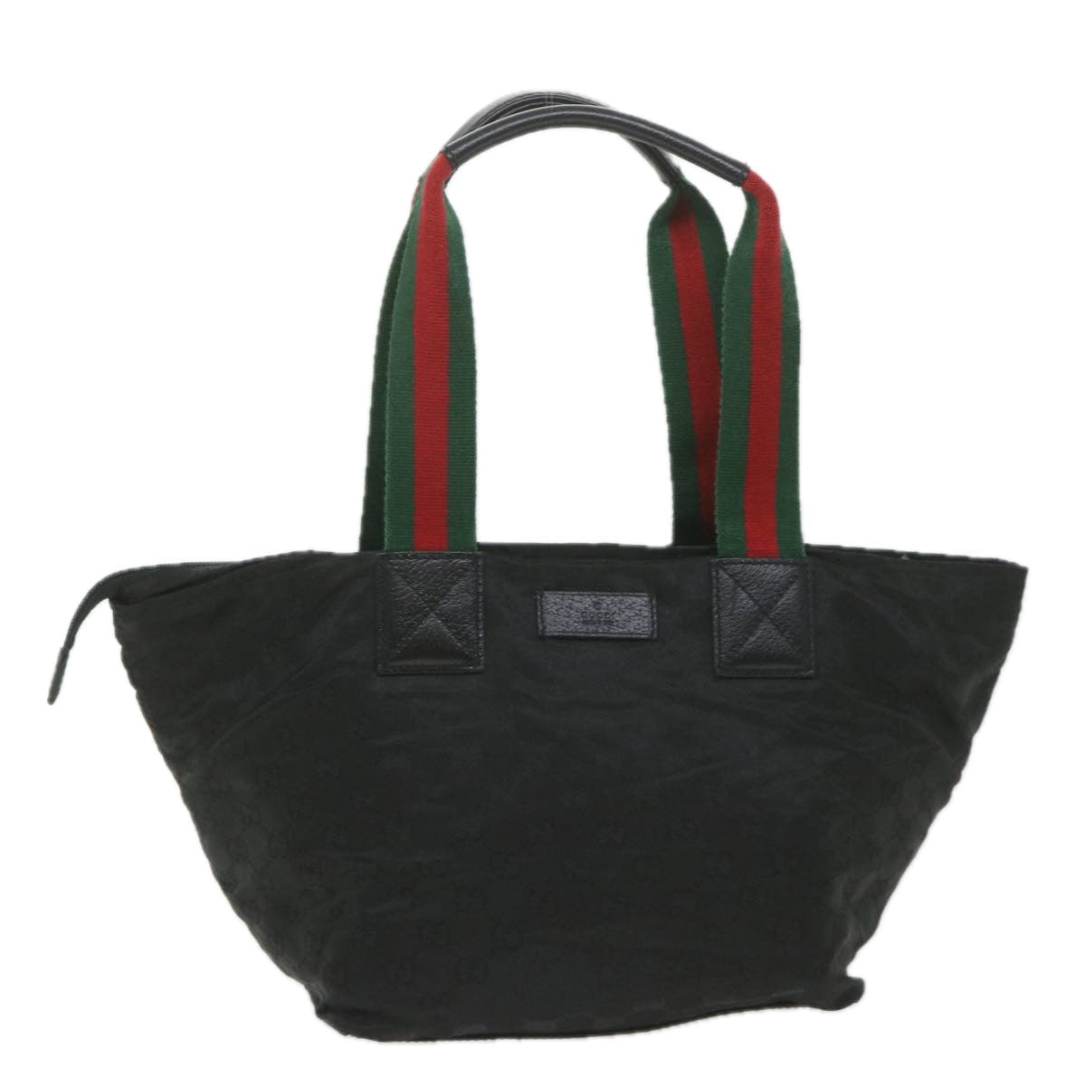 GUCCI GG Canvas Web Sherry Line Tote Bag Black Red Green 131230  ep2297