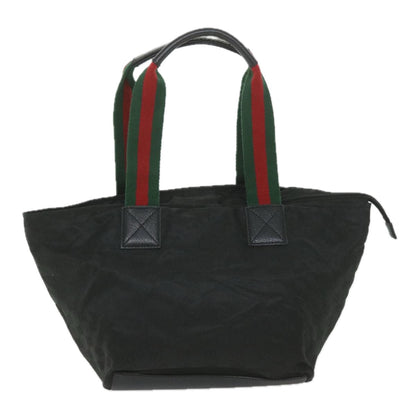 GUCCI GG Canvas Web Sherry Line Tote Bag Black Red Green 131230  ep2297