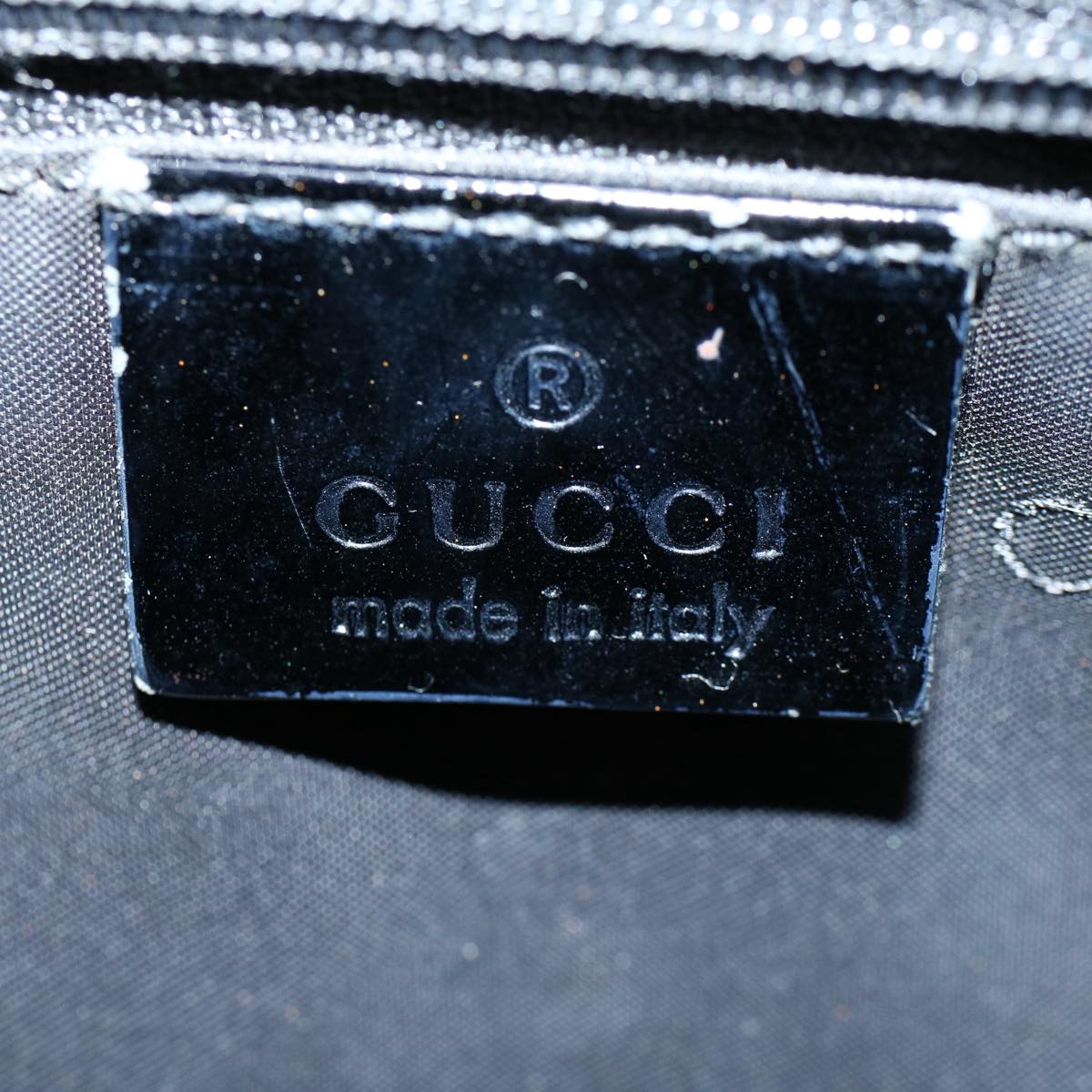 GUCCI Bamboo Hand Bag Enamel Black 000 0828 3754  ep2302