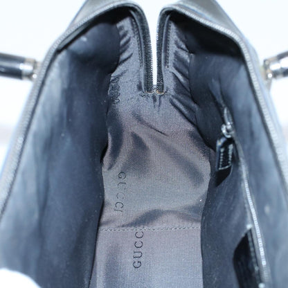 GUCCI Bamboo Hand Bag Enamel Black 000 0828 3754  ep2302