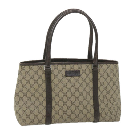 GUCCI GG Supreme Tote Bag PVC Leather Beige 114595  ep2322