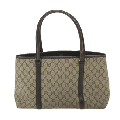 GUCCI GG Supreme Tote Bag PVC Leather Beige 114595  ep2322