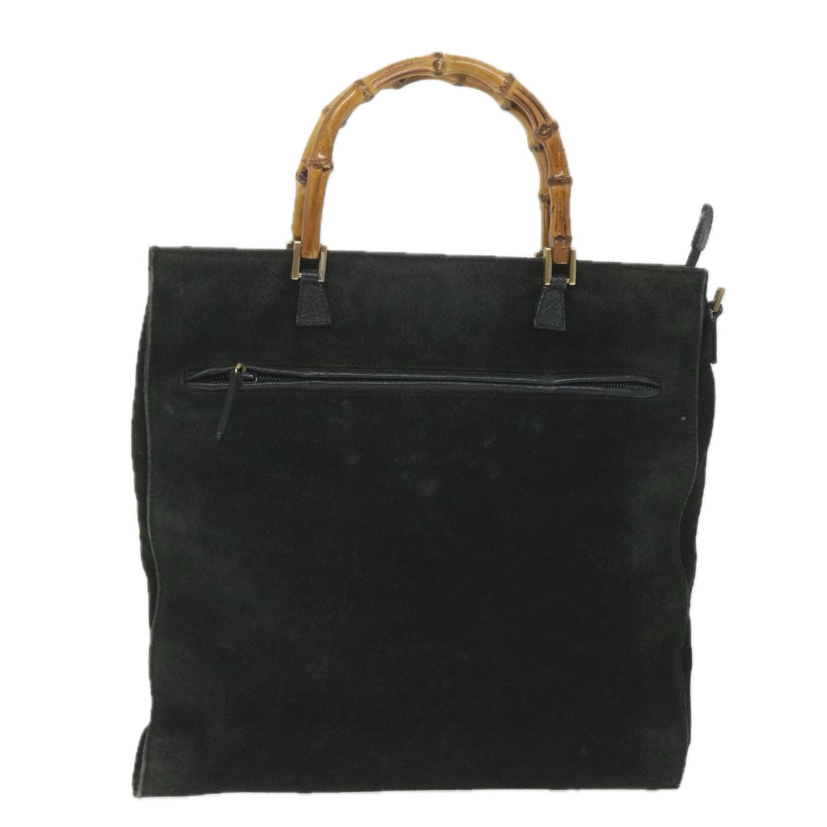 GUCCI Bamboo Tote Bag Suede Black 001 1095 1878  ep2327