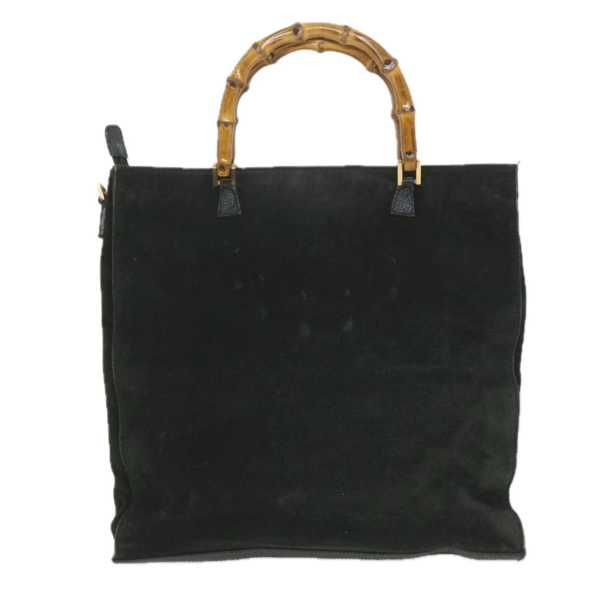GUCCI Bamboo Tote Bag Suede Black 001 1095 1878  ep2327