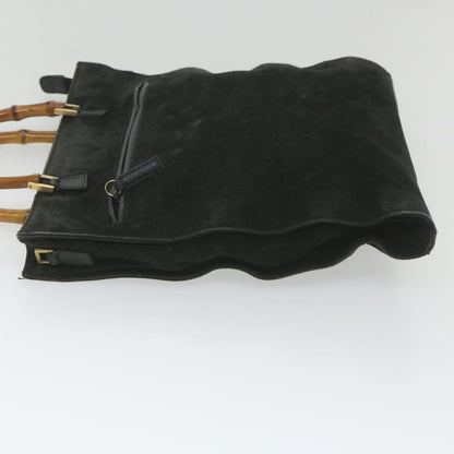 GUCCI Bamboo Tote Bag Suede Black 001 1095 1878  ep2327