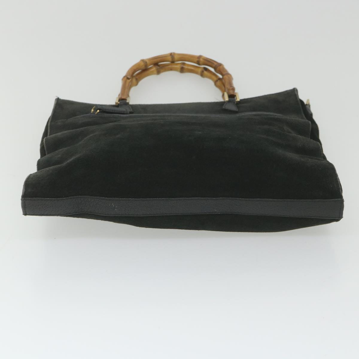 GUCCI Bamboo Tote Bag Suede Black 001 1095 1878  ep2327