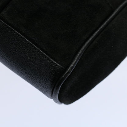 GUCCI Bamboo Hand Bag Suede Leather Black 007 1793 0238  ep2337