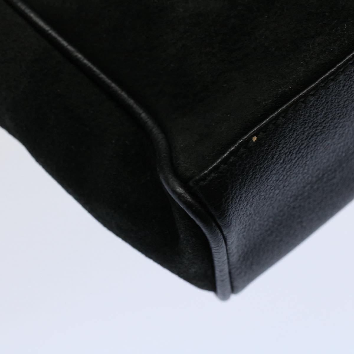 GUCCI Bamboo Hand Bag Suede Leather Black 007 1793 0238  ep2337