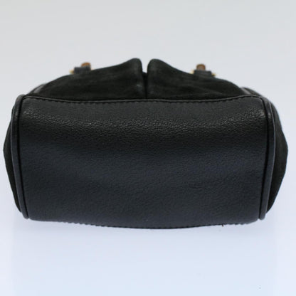 GUCCI Bamboo Hand Bag Suede Leather Black 007 1793 0238  ep2337
