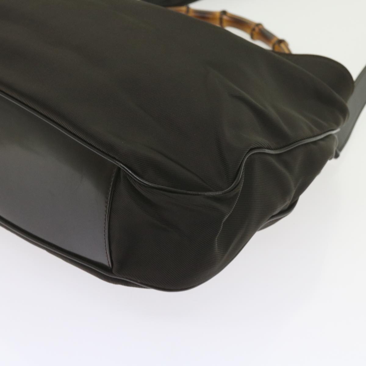 GUCCI Bamboo Shoulder Bag Nylon Black 001 1781 1577  ep2348