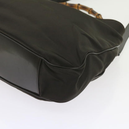 GUCCI Bamboo Shoulder Bag Nylon Black 001 1781 1577  ep2348
