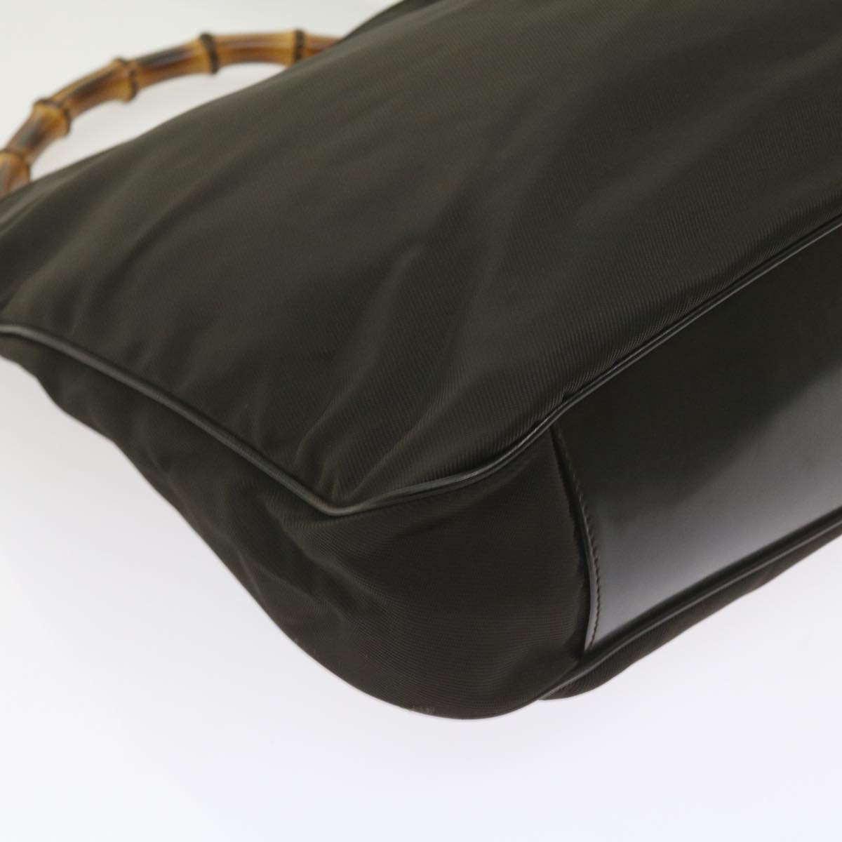 GUCCI Bamboo Shoulder Bag Nylon Black 001 1781 1577  ep2348