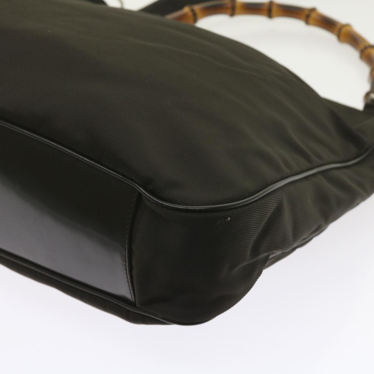 GUCCI Bamboo Shoulder Bag Nylon Black 001 1781 1577  ep2348